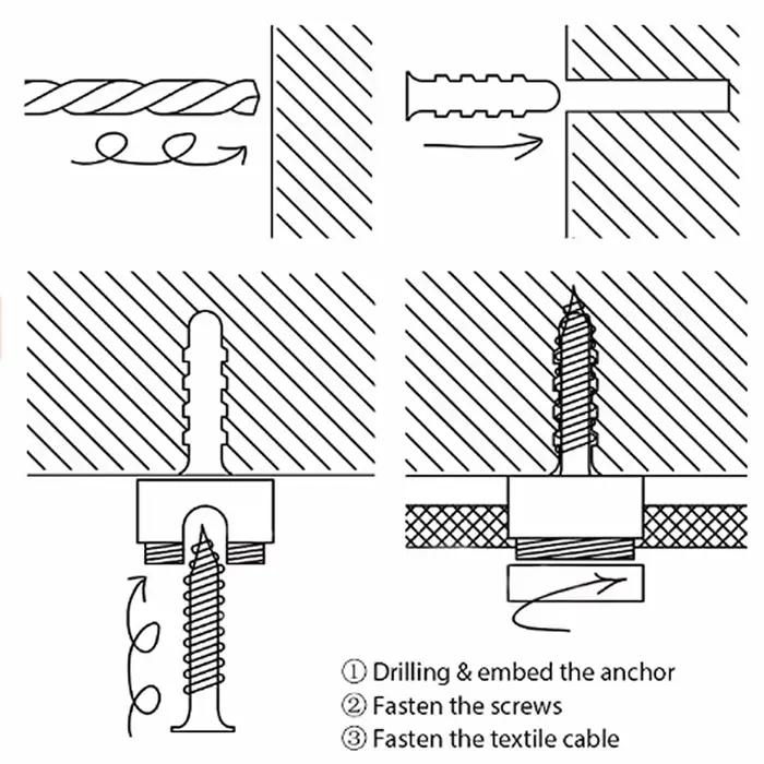 Crochet de câble de suspension