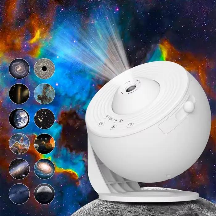 Projecteur de galaxie veilleuse LED projecteur de ciel étoilé 360 ° Lampe de nuit planétarium rotative, pour chambre décorative, cadeau pour enfants