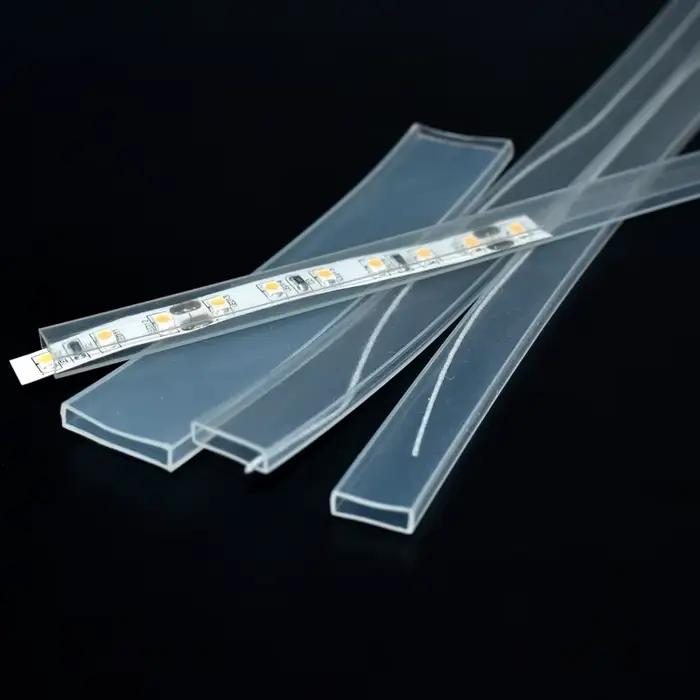 Tube LED néon en silicone 2835 5050 1210, housse de protection flexible transparente/blanc laiteux/noir, étanche pour bande lumineuse de 8 à 12mm