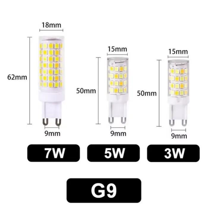 Ampoule LED G9 en céramique SMD2835 pour éclairage intérieur et extérieur blanc chaud ou froid 3W 5W 7W énergie économique美好生活,从LED G9陶瓷灯泡开始。无论是温暖的还是冷光,无论是室内还是室外,这款灯泡都能为您带来高效节能和优质照明体验。选择它,为您的生活空间增添一份独特的光芒。