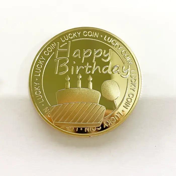 Médaille commémorative, célébration du festival, pièce porte-bonheur, commémoration de joyeux anniversaire