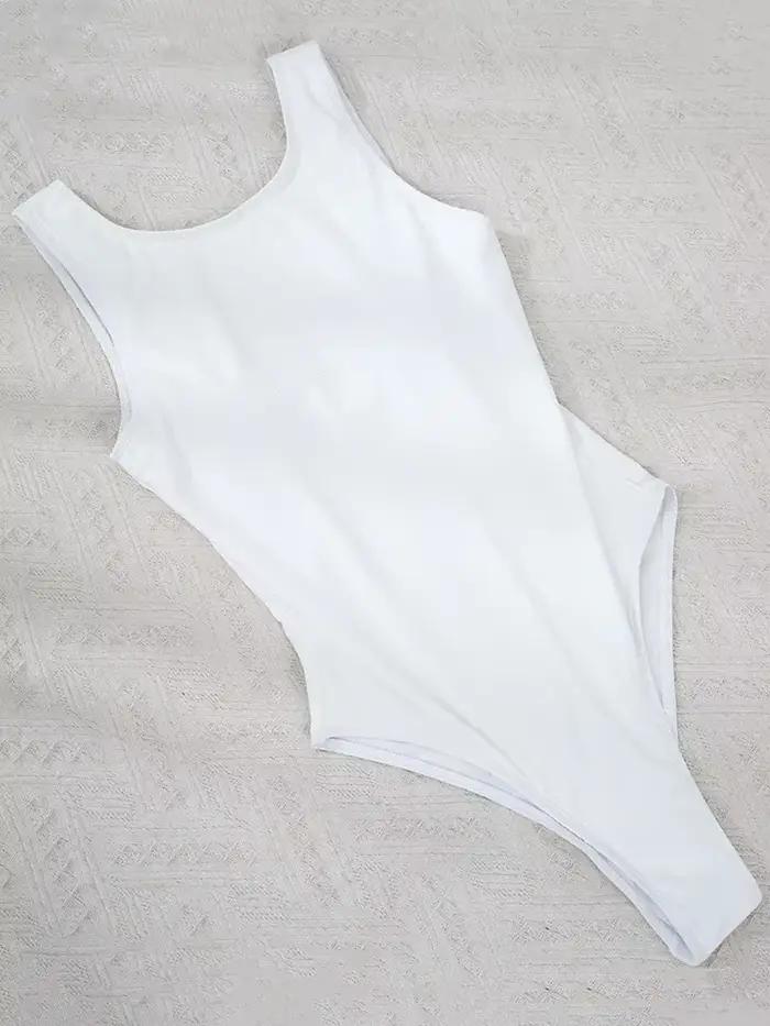Maillot de bain une pièce pour femmes, document solide, vêtements de plage, précieux, haut, fibre, trempé