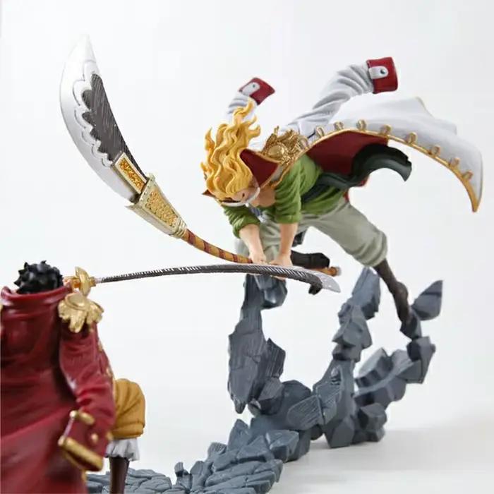 Anime une pièce figurine de combat Gol D Roger VS Edward Newgate barbe blanche modèle d'action scène Collection Figuras jouets Statue cadeau