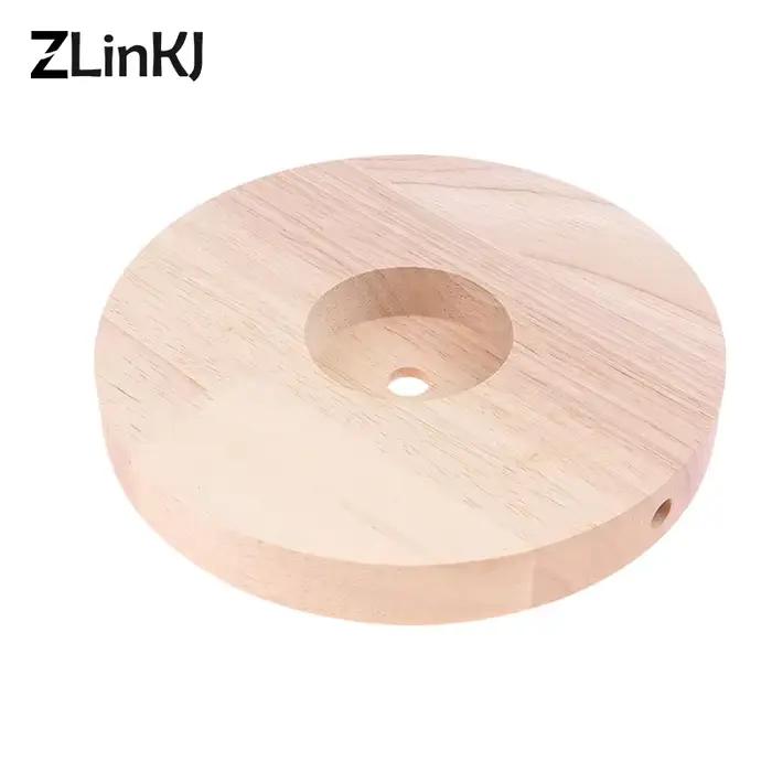 Base de lampe de Table ronde en bois massif