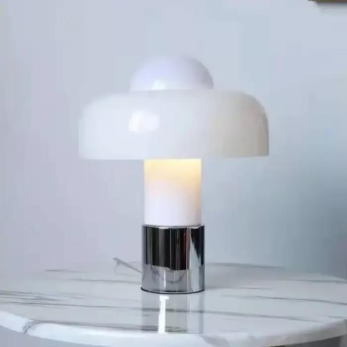 Lampadaire minimaliste italien salon étude chambre chevet verre Orange champignon lumière salle à manger canapé éclairage décoratif