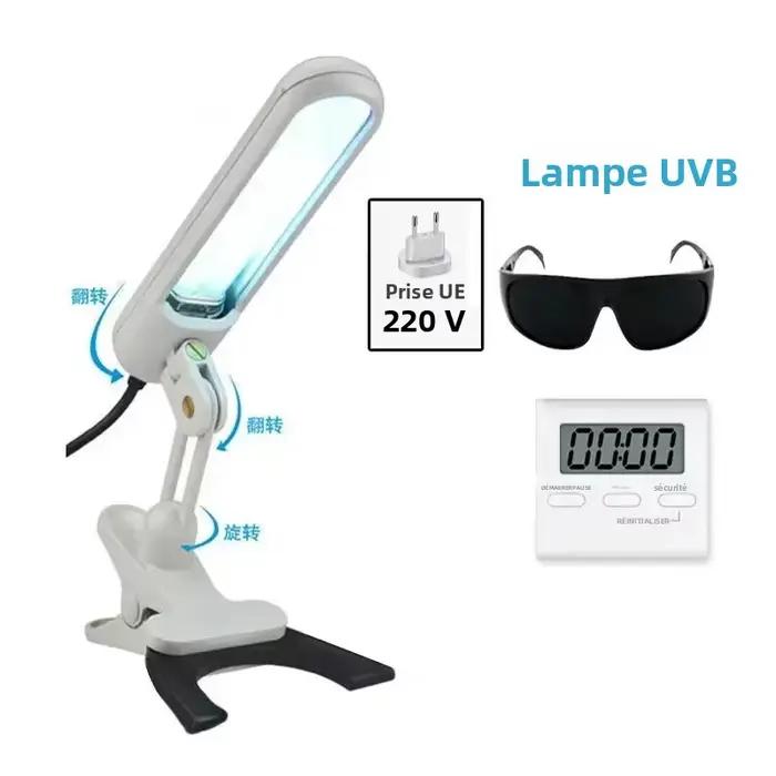 Lampe de thérapie UVB portative 311nm, efficace pour traiter le vitiligo, le psoriasis, l'eczéma, équipement de photothérapie UVB