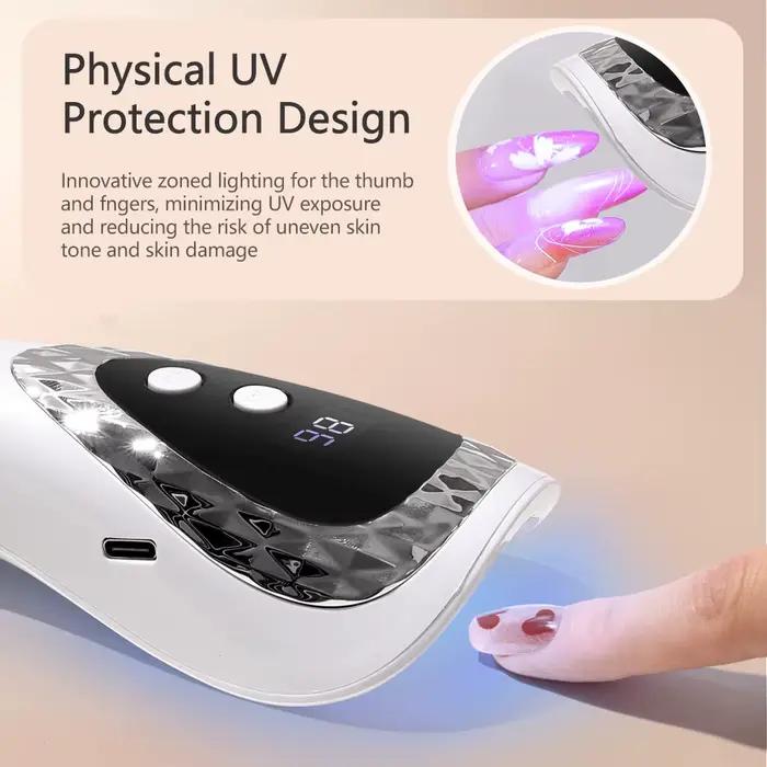 Lampe UV LED portative pour le séchage des ongles, lampe rechargeable mini pour manucure, sèche-ongles pour vernis gel, outils de manucure