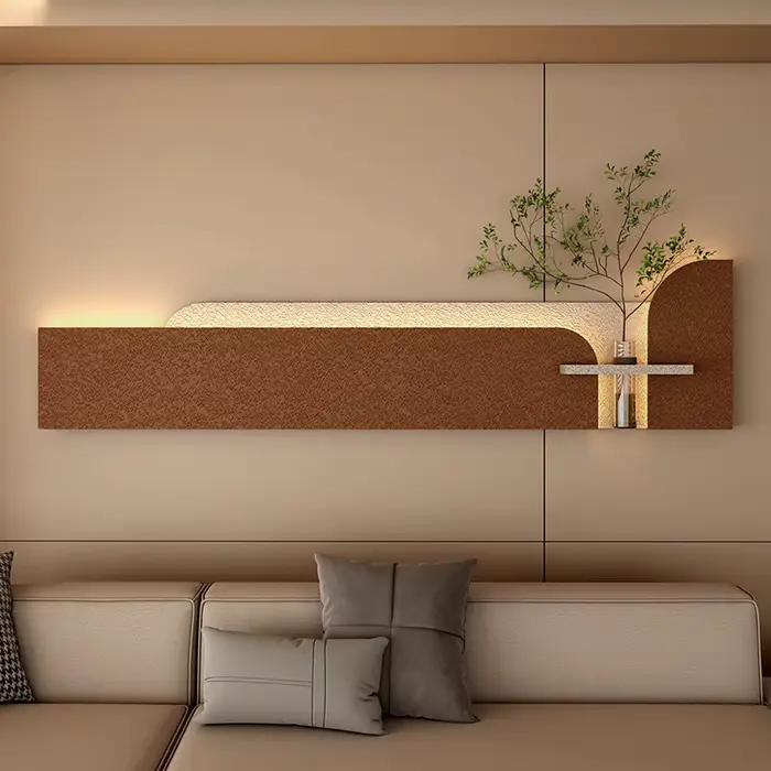Bricolage décoration mur LED lampe plante pour salon canapé fond chambre couloir moderne intérieur maison horizontale murale lumière