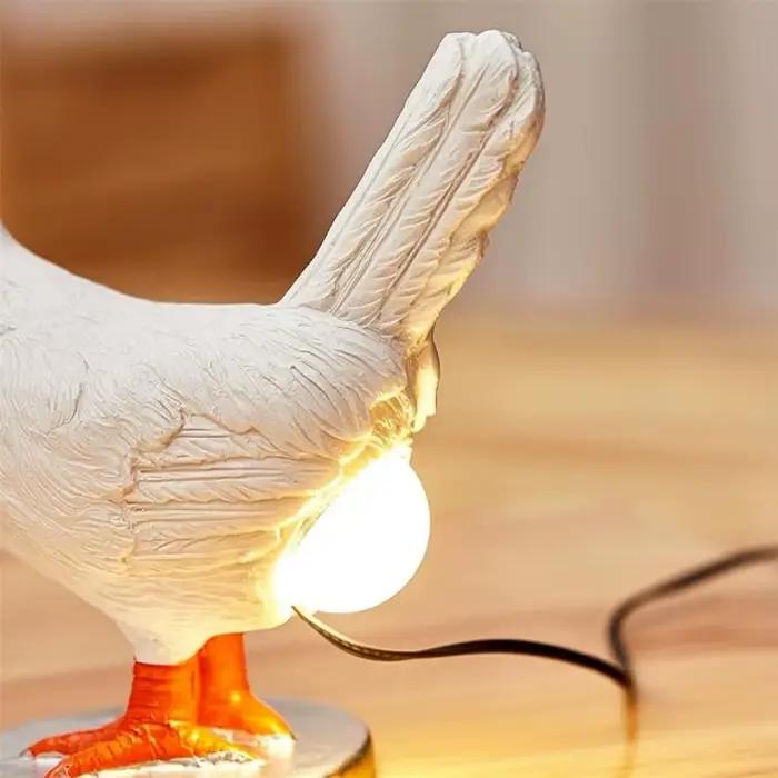 Veilleuses décoratives simulées d'animaux, décoration de pâques amusante pour la maison, fête de carnaval, lampe de poulet, veilleuse de poussin, ornements