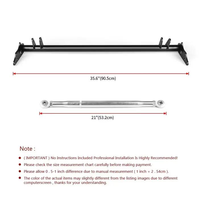 Pour Honda Civic / Honda CRX 1988-1991, bras de suspension avant, barre de traction, accessoires de châssis en aluminium