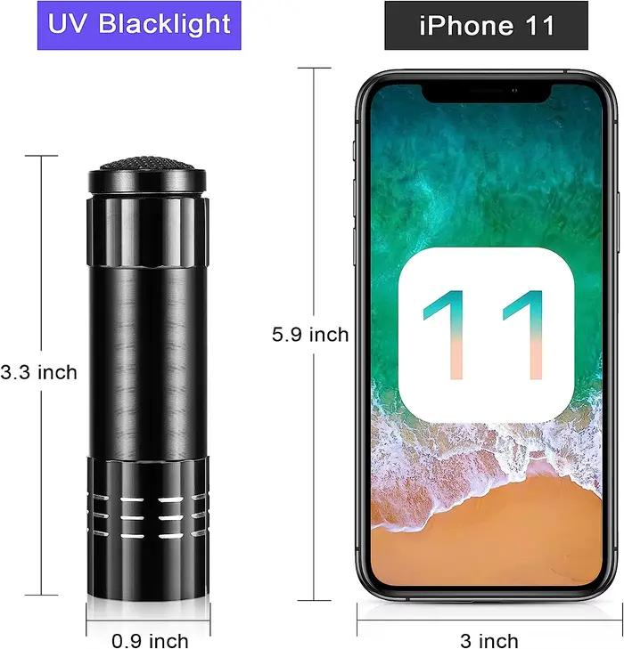 Mini lampe de poche UV lampe ultraviolette 395-400nm lampes de poche à lumière noire torche UV détecteur de lumière UV pour tache d'urine animale de compagnie tache sèche