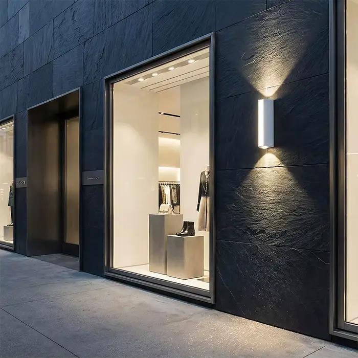 Applique Murale Extérieure Étanche IP65 12W LED pour Décoration Domestique et Éclairage Commercial AC85-265V pour Entrepôt, Hôtel, Restaurant, Extérieur