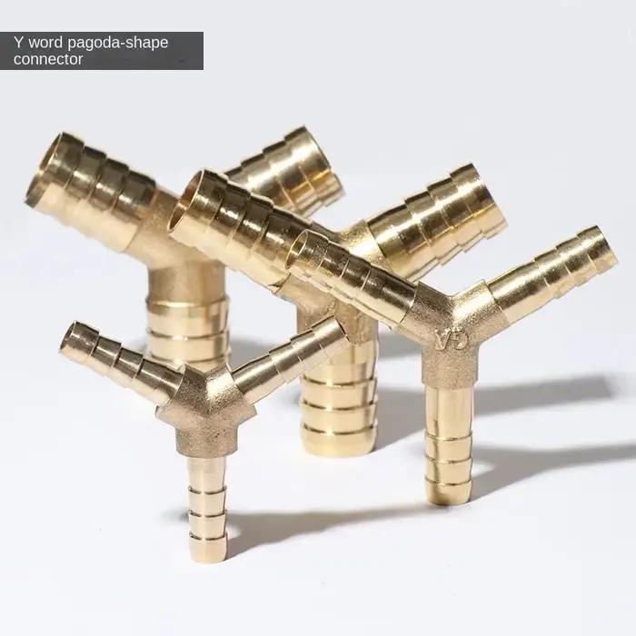 Connecteur de Raccord de Tuyau en Laiton à Trois Voies, Adaptateur de Type T 3, 4mm, 5mm, 6mm, 8mm, 10mm, 12mm, 16mm, 19mm