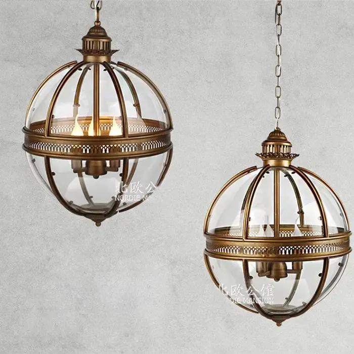 Américain Vintage Globe Restaurant Lustre éclairage Suspension Luminaire Lampen