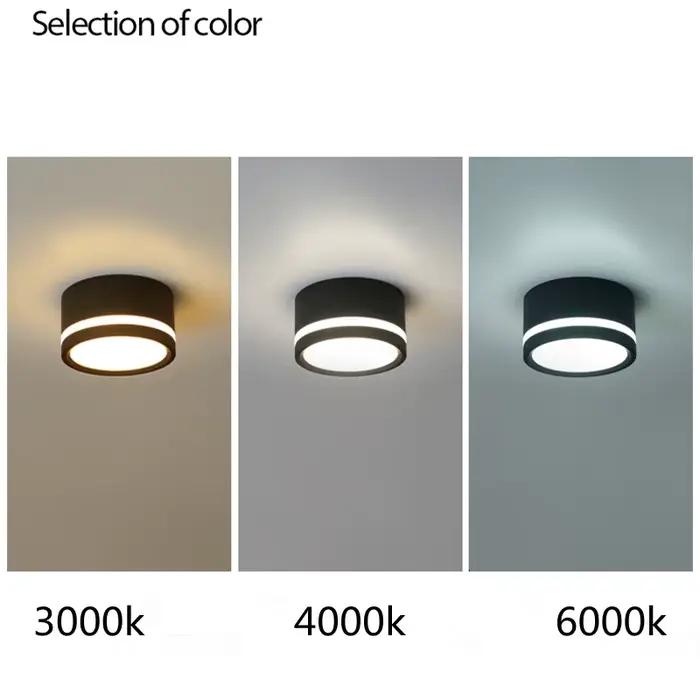 Plafonnier Spot lampe ronde Led salon Downlight monté en Surface AC220v Luminaire lumière décor à la maison 7W 10W blanc chaud