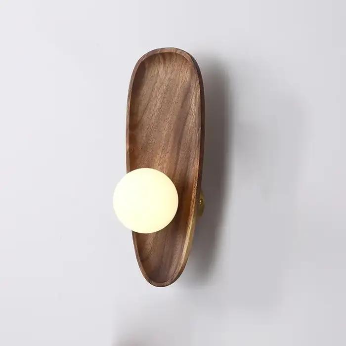 Lampes murales en bois Vintage salon appliques