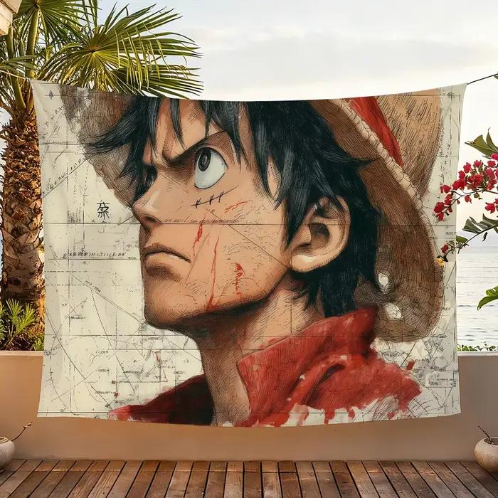 Drapeaux décoratifs One Piece-E Luffy, bannières décoratives adaptées au camping en plein air, aux fêtes de famille et aux murs de jardin, cadeau