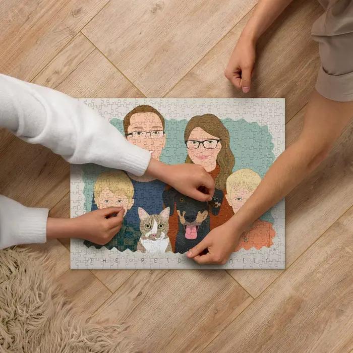 Puzzle personnalisé en bois 35/70/200/300/312/344/500/1314, puzzle d'image, puz commémoratif de célébration d'anniversaire et de mariage, 1 pièce