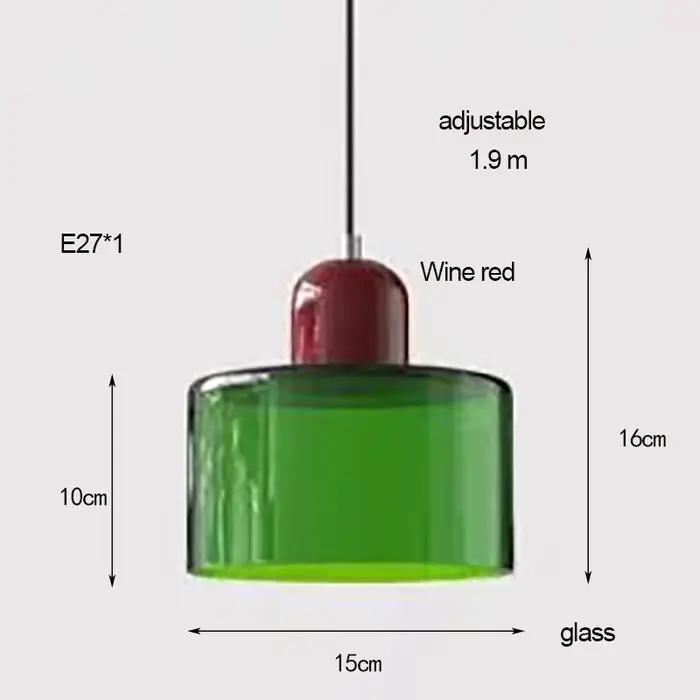 Lustre en verre nordique moderne pour chambre à coucher