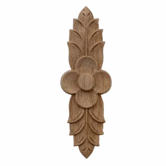 VZLX décalcomanie européenne ronde de sculpture sur bois | Décorations de maison avec Appliques