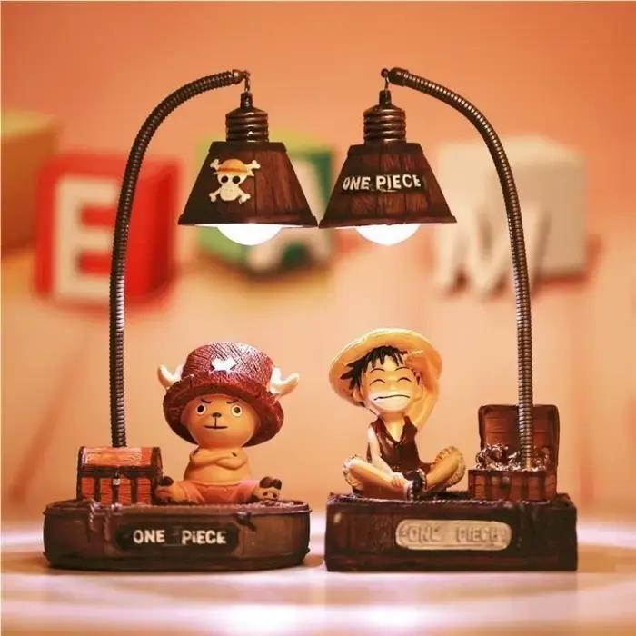 Veilleuse One Piece Luffy Tony Chopper, petite figurine de dessin animé de haute qualité, ornement de bureau créatif, cadeau pour hommes et femmes