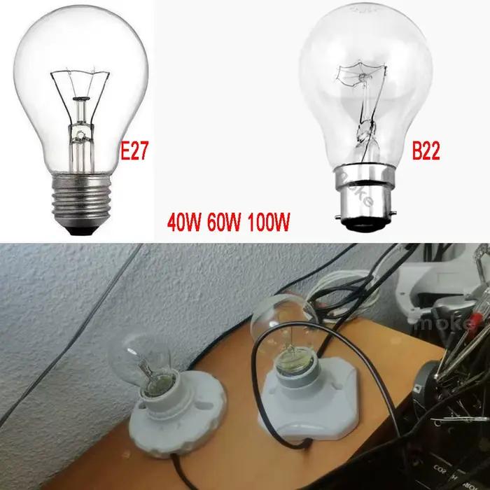 Ampoule à incandescence A55 E27 B22 220V 40W 60W 100W 95*55mm 2700K
