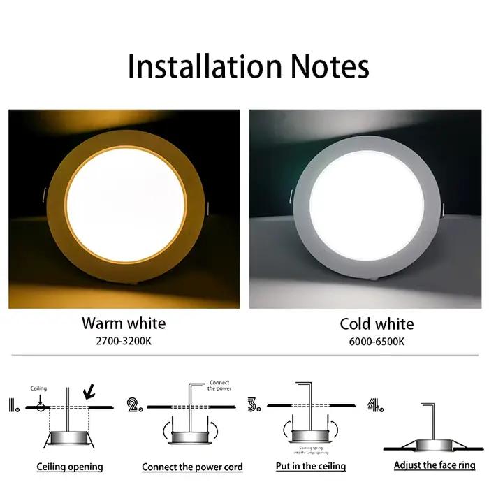 Spot Lumineux LED Circulaire Encastrable pour le Plafond