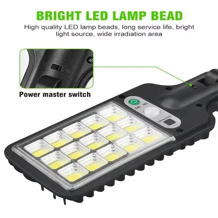 1/2/3/4 pièces lumières solaires extérieures 3 Modes 200COB lampadaire étanche capteur de mouvement éclairage de sécurité pour jardin Patio chemin cour