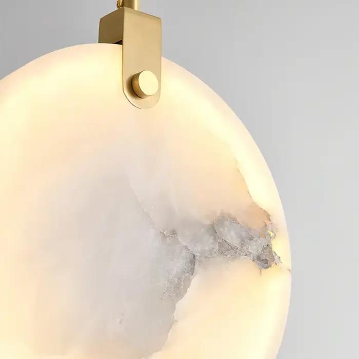 Lampe LED Suspendue en Marbre au Design Moderne