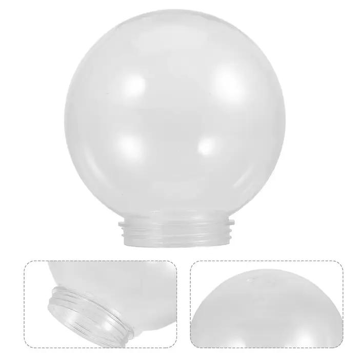 Abat-jour sphérique Transparent en acrylique pour cour extérieure suspension de clôture abat-jour de lampadaire sphérique pour lampe occasions spéciales éclairage extérieur