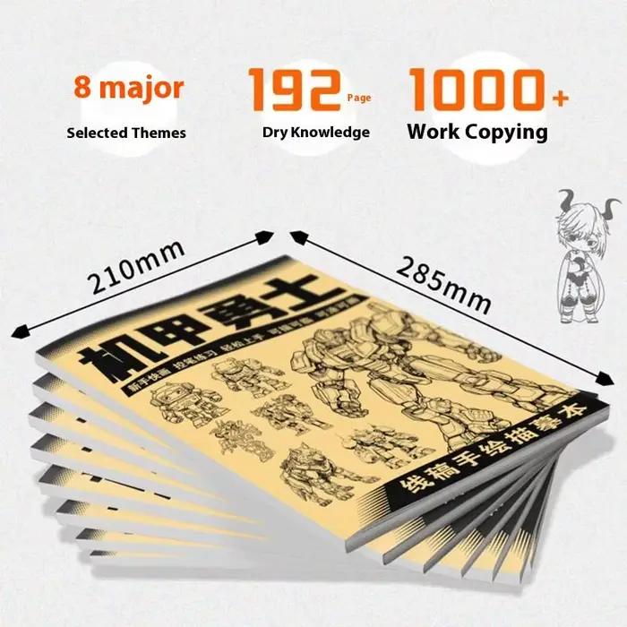 1 pièce, 48 pages, livre de dessin simple avec croquis de personnages d'anime dessinés à la main, pour débutants, pour le traçage et la pratique