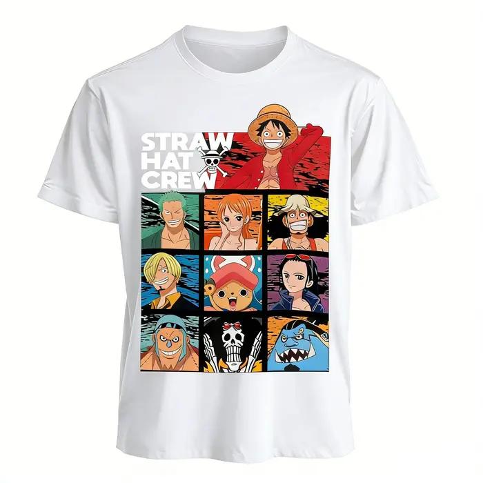 T-shirt graphique One Piece Luffy Straw Hat Crew pour hommes et femmes, imprimé anime, décontracté, à manches courtes, streetwear, Y2k, été 2026, nouveauté