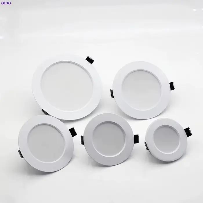 Plafonnier LED Encastré Rond Éclairage Intense à Intensité Variable Blanc Chaud pour Cuisine Salle à Manger Chambre à Coucher Entrée Étude Salle de Bain