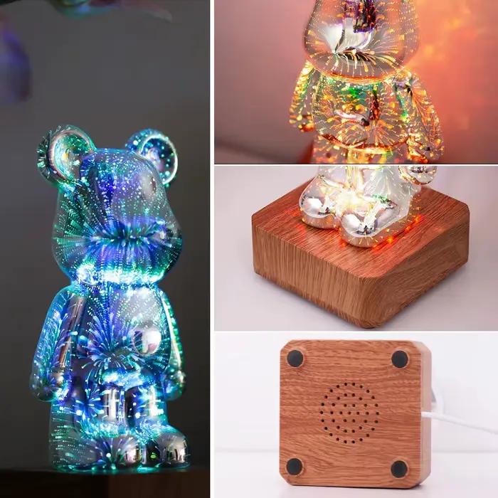 Voici à venir la lampe d'ours 3D de feu d'artifice LED! Un excellent choix pour la décoration de la maison et les