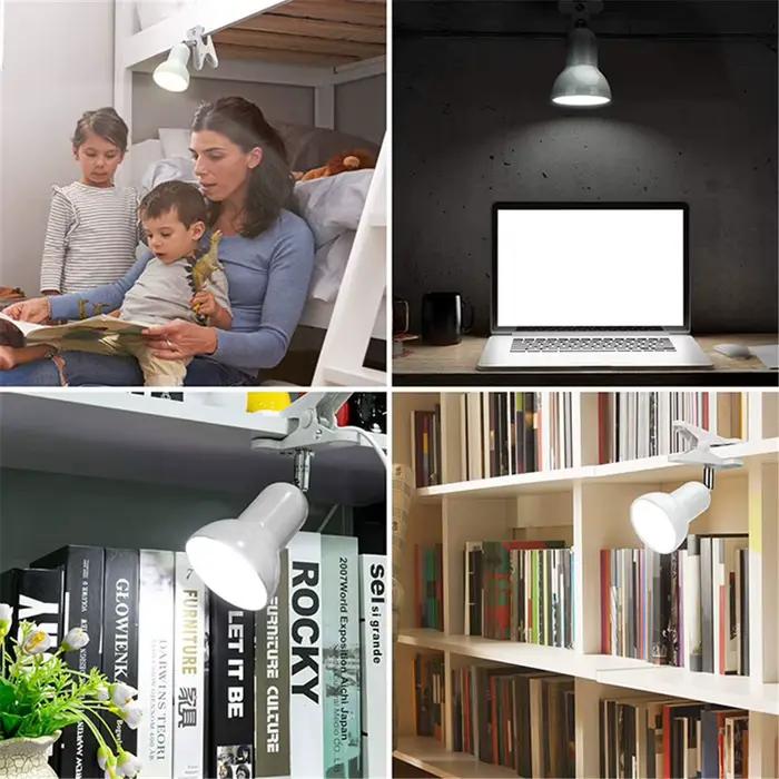 Lampe de bureau E27 noire et blanche pour dortoir