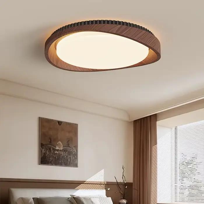 Lampe plafonnier moderne à LEDs en fer pour chambre salle de bain cuisine couloir balcon éclairage quotidien adaptable à intensité variable et télécommande