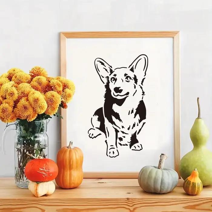 9 pochoirs de dessin de têtes de chien pour peinture, modèles pour croquis DIY, pochoirs en plastique pour artistes, artisanat et décoration