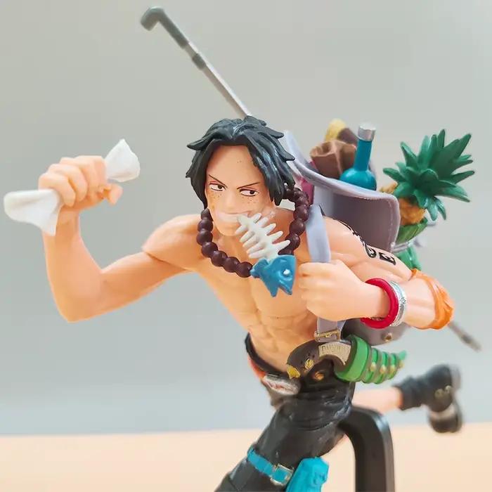 Figurines One Piece Luffy Trois Frères Sabo Ace Luffy Modèle Anime Décoration de Bureau Collection Cadeaux