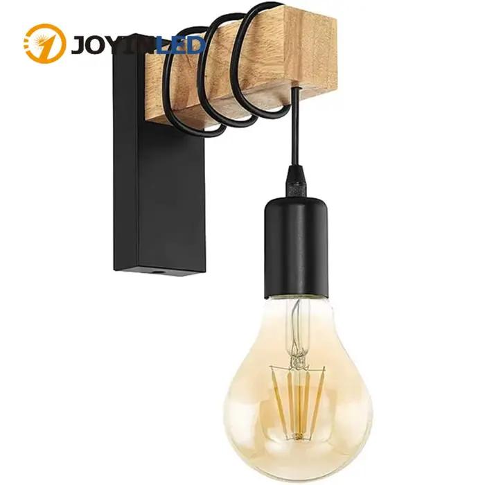 E27 luminaire mural suspendu réglable en bois lampe murale industrielle Vintage applique rétro montage mural à côté de la lampe de salon