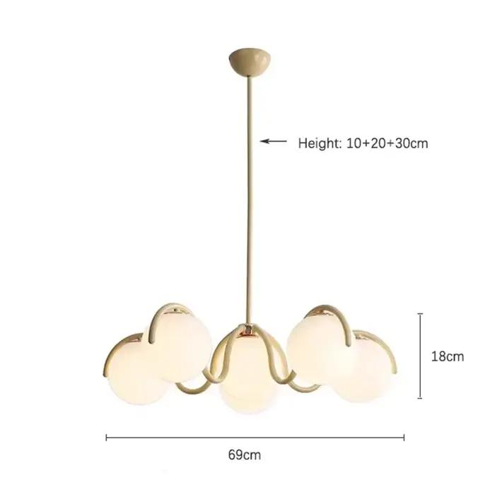 Moderne créatif LED plafond lustre lampe Design rond verre Suspension pendentif lumière décor à la maison articles pour salon chambre