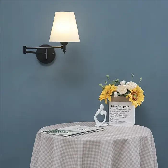 Lampes murales pliantes réglables nordiques bras à bascule rotatif luminaires moderne minimaliste chambre étude tête de lit mur LED lumières