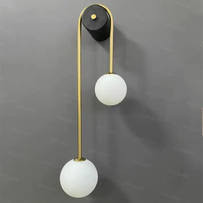 Applique moderne boule de verre abat-jour LED or décor à la maison salon chambre éclairage intérieur