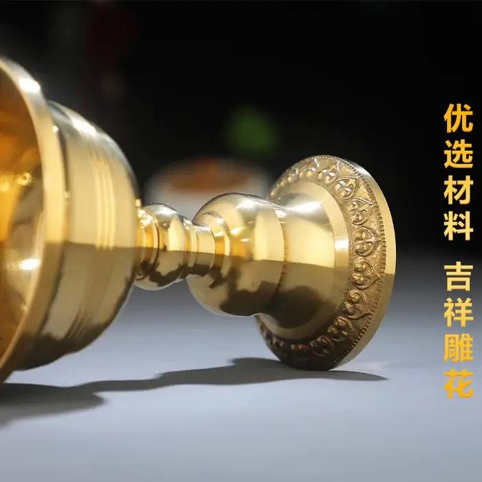 Support de lampe bouddha sculpté exquis à pied haut