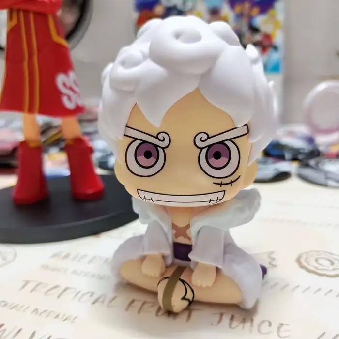 Figurine d'action One Piece 9,5 cm - Monkey D. Luffy en Gear 5 version Q, modèle de collection en PVC, jouet poupée