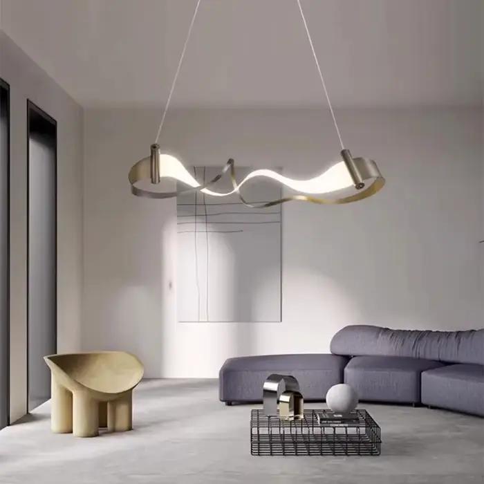 Art moderne suspension pour salon salle à manger atmosphère sens minimaliste réglable lustre lumière plafond décor à la maison