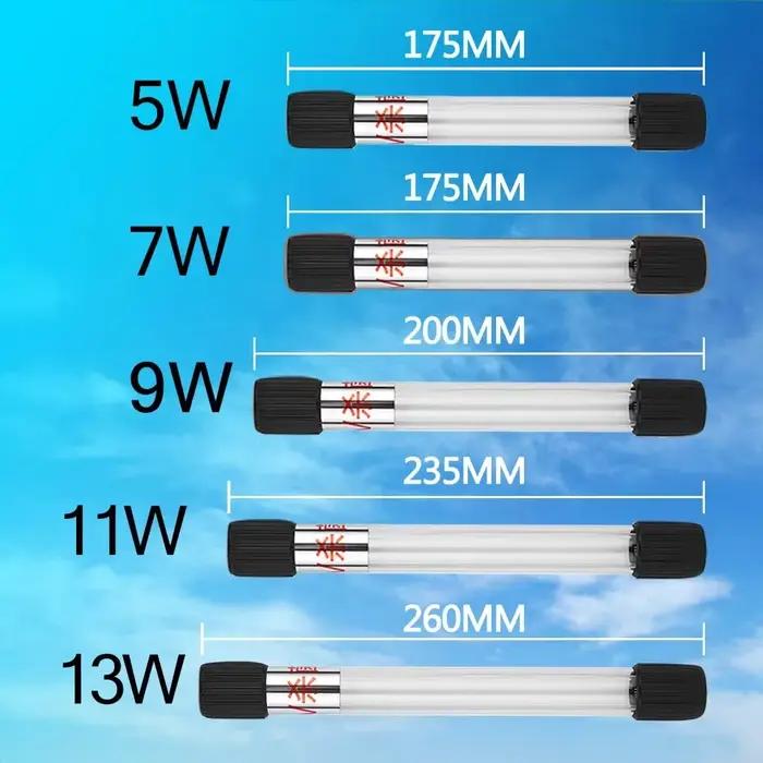 Lampe de stérilisation UV Submersible, filtre ultraviolet, nettoyeur d'eau étanche pour Aquarium, étang, corail, 5w/7w/9w/11w
