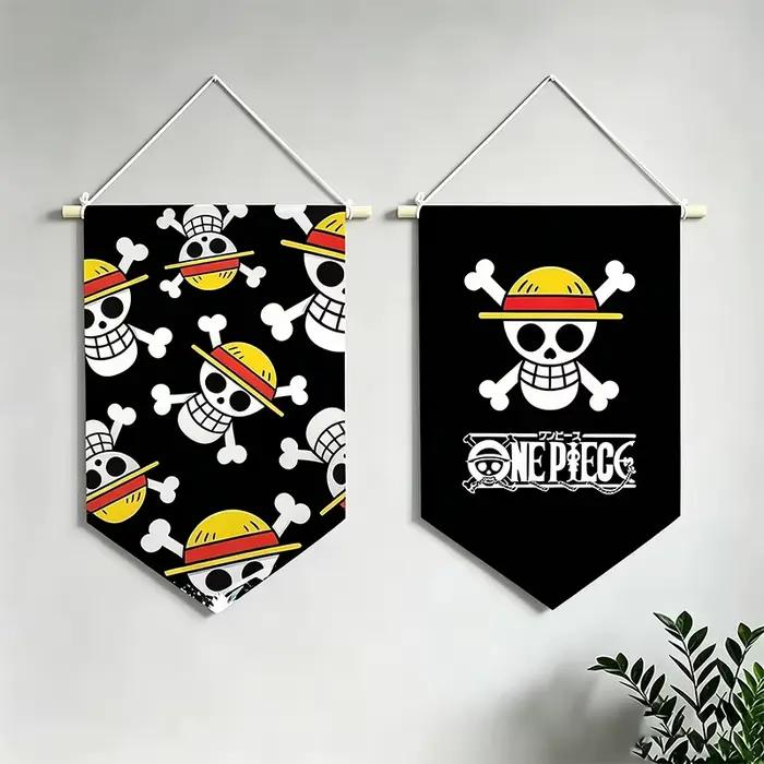 Drapeau One Piece de dessin animé, bannière Luffy, décoration murale pour fans d'anime, accessoires de fond photo pour salon, décoration de maison et dortoir, cadeau