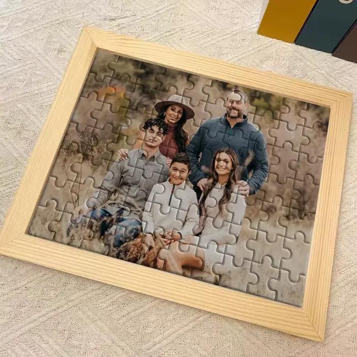 Puzzle photo personnalisé, avec ou sans cadre, puzzle photo personnalisé pour la famille, idée cadeau DIY, puzzle commémoratif personnalisé